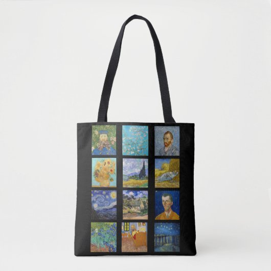Vincent Van Gogh - Masterstuks Grid Tote Bag (Voorkant)
