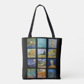 Vincent Van Gogh - Masterstuks Grid Tote Bag (Achterkant)
