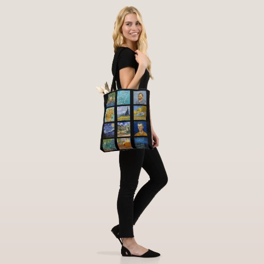 Vincent Van Gogh - Masterstuks Grid Tote Bag (Op model)