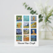 Vincent Van Gogh - Masterstuks Mosaic Briefkaart (Staand voorkant)