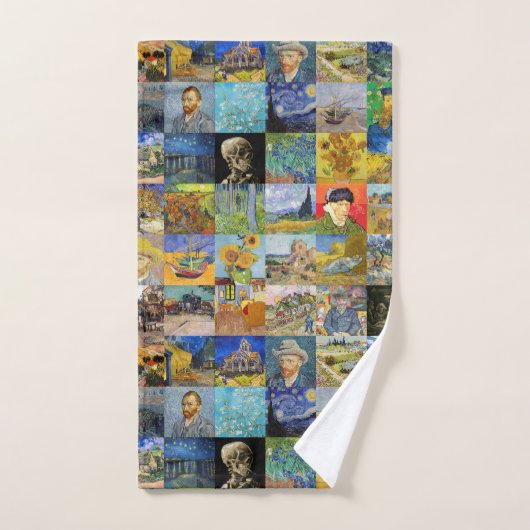 Vincent van Gogh - Masterstuks Mosaic Patchwork Bad Handdoek (Handdoek)