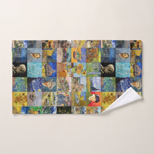 Vincent van Gogh - Masterstuks Mosaic Patchwork Bad Handdoek (Handdoek)