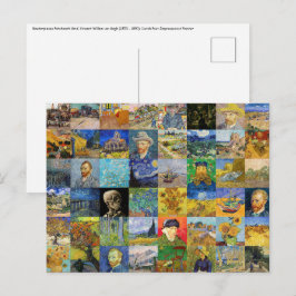 Vincent van Gogh - Masterstuks Mosaic Patchwork Briefkaart
