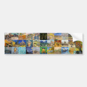 Vincent van Gogh - Masterstuks Mosaic Patchwork Bumpersticker (Voorkant)