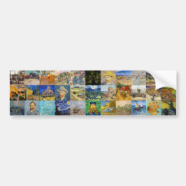 Vincent van Gogh - Masterstuks Mosaic Patchwork Bumpersticker