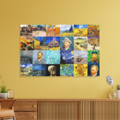 Vincent van Gogh - Masterstuks Mosaic Patchwork Canvas Afdruk (Insitu (Woonkamer))