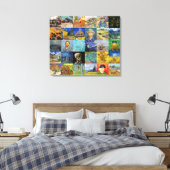 Vincent van Gogh - Masterstuks Mosaic Patchwork Canvas Afdruk (Insitu (Slaapkamer))