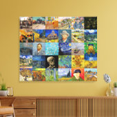 Vincent van Gogh - Masterstuks Mosaic Patchwork Canvas Afdruk (Insitu (Woonkamer))