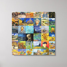 Vincent van Gogh - Masterstuks Mosaic Patchwork Canvas Afdruk