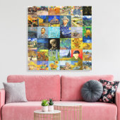 Vincent van Gogh - Masterstuks Mosaic Patchwork Canvas Afdruk (Insitu (Woonkamer))