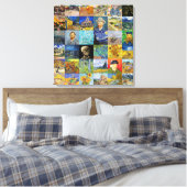 Vincent van Gogh - Masterstuks Mosaic Patchwork Canvas Afdruk (Insitu (Slaapkamer))
