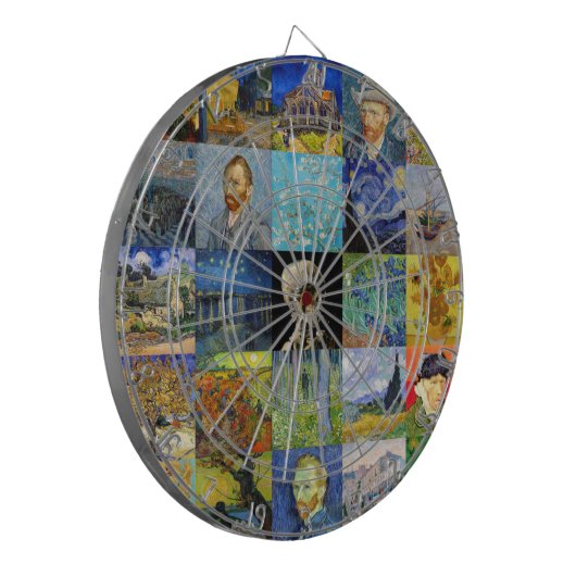 Vincent van Gogh - Masterstuks Mosaic Patchwork Dartbord (Voorkant Links)