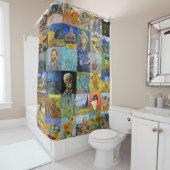 Vincent van Gogh - Masterstuks Mosaic Patchwork Douchegordijn (In situ)