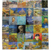 Vincent van Gogh - Masterstuks Mosaic Patchwork Douchegordijn (Voorkant)