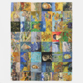 Vincent van Gogh - Masterstuks Mosaic Patchwork Fleece Deken (Voorkant)
