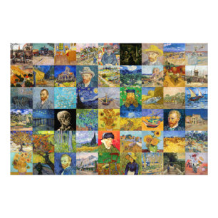 Vincent van Gogh - Masterstuks Mosaic Patchwork Foto Afdruk