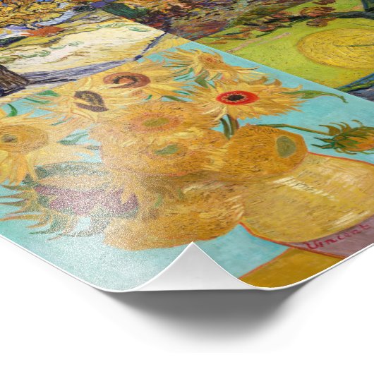 Vincent van Gogh - Masterstuks Mosaic Patchwork Foto Afdruk (Hoek)