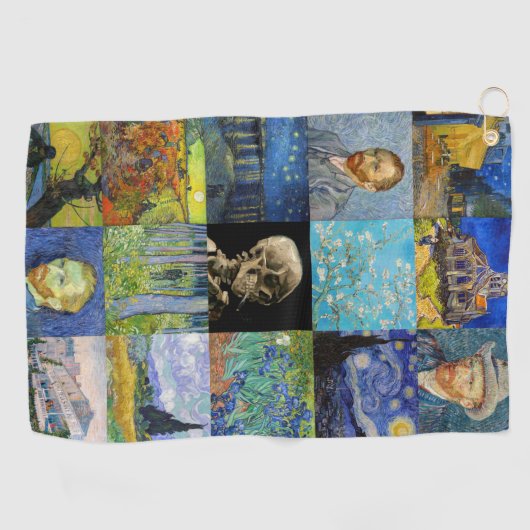 Vincent van Gogh - Masterstuks Mosaic Patchwork Golfhanddoek (Horizontaal)