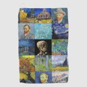 Vincent van Gogh - Masterstuks Mosaic Patchwork Golfhanddoek (Voorkant)