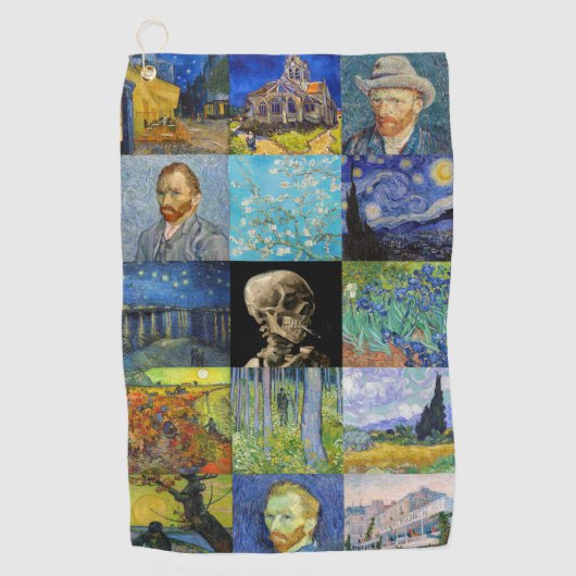 Vincent van Gogh - Masterstuks Mosaic Patchwork Golfhanddoek (Voorkant)