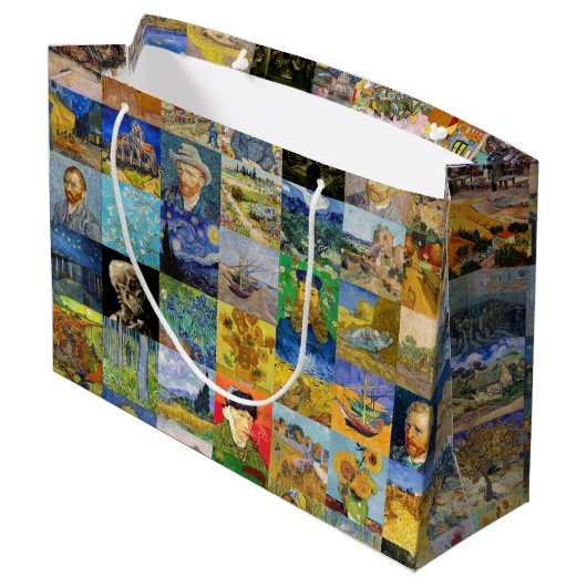 Vincent van Gogh - Masterstuks Mosaic Patchwork Groot Cadeauzakje (Achterkant Gekanteld)