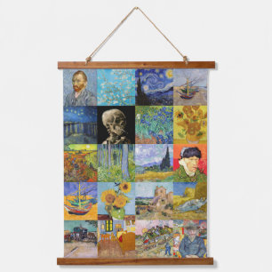 Vincent van Gogh - Masterstuks Mosaic Patchwork Hangend Wandkleed
