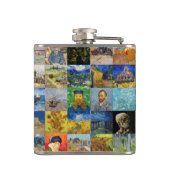 Vincent van Gogh - Masterstuks Mosaic Patchwork Heupfles (Achterkant)