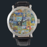 Vincent van Gogh - Masterstuks Mosaic Patchwork Horloge<br><div class="desc">Vincent van Gogh - Masterstuks Patchwork,  6x6 Grid</div>