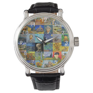 Vincent van Gogh - Masterstuks Mosaic Patchwork Horloge
