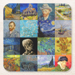 Vincent van Gogh - Masterstuks Mosaic Patchwork Kartonnen Onderzetters
