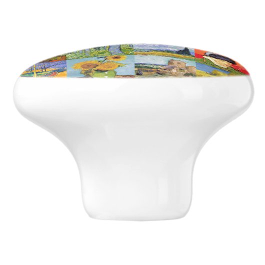 Vincent van Gogh - Masterstuks Mosaic Patchwork Keramische Knop (Zijkant)