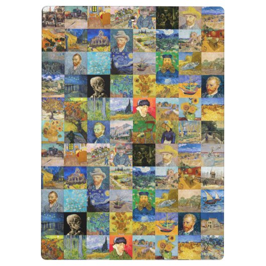 Vincent van Gogh - Masterstuks Mosaic Patchwork Klembord (Achterkant)