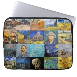 Vincent van Gogh - Masterstuks Mosaic Patchwork Laptop Sleeve