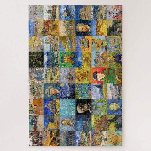 Vincent van Gogh - Masterstuks Mosaic Patchwork Legpuzzel (Verticaal)