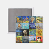 Vincent van Gogh - Masterstuks Mosaic Patchwork Magneet (Voorkant / Achterkant)