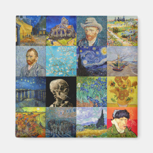 Vincent van Gogh - Masterstuks Mosaic Patchwork Magneet