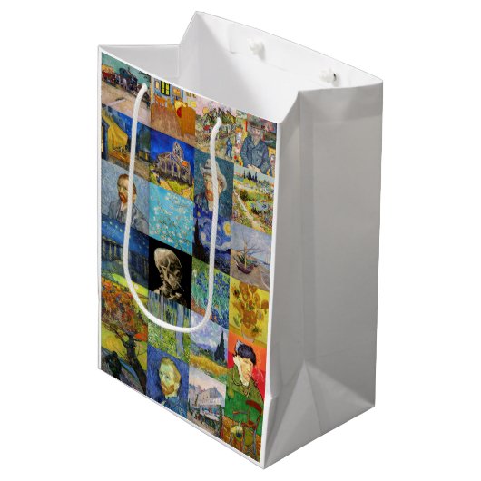 Vincent van Gogh - Masterstuks Mosaic Patchwork Medium Cadeauzakje (Voorkant Gekanteld)