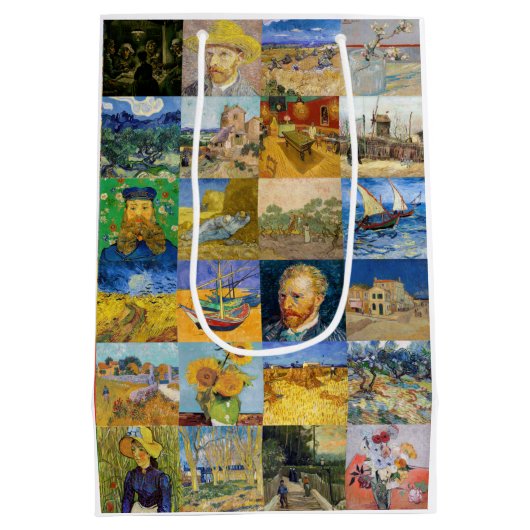 Vincent van Gogh - Masterstuks Mosaic Patchwork Medium Cadeauzakje (Achterkant)