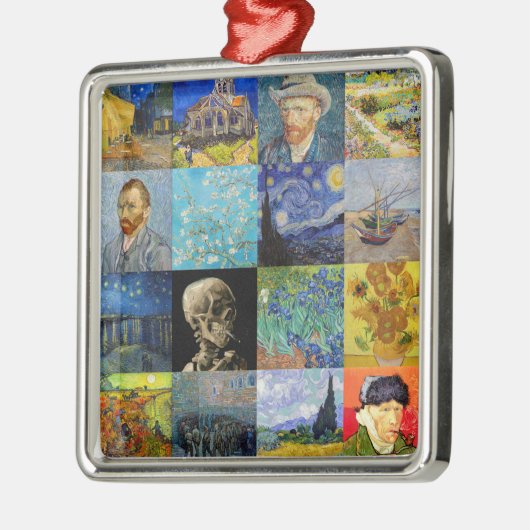 Vincent van Gogh - Masterstuks Mosaic Patchwork Metalen Ornament (Links)