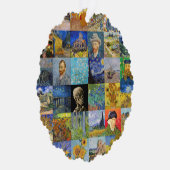 Vincent van Gogh - Masterstuks Mosaic Patchwork Ornament Kaart (Rechts)