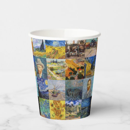 Vincent van Gogh - Masterstuks Mosaic Patchwork Papieren Bekers (Links)