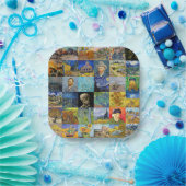 Vincent van Gogh - Masterstuks Mosaic Patchwork Papieren Bordje (Feest)