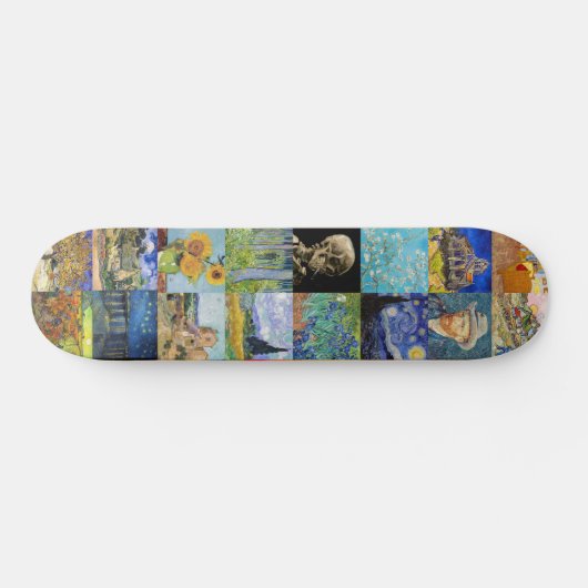 Vincent van Gogh - Masterstuks Mosaic Patchwork Persoonlijk Skateboard (Horizontaal)