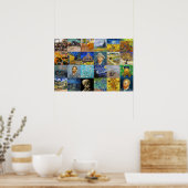 Vincent van Gogh - Masterstuks Mosaic Patchwork Poster (Keuken)