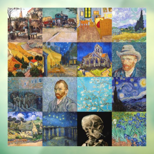 Vincent van Gogh - Masterstuks Mosaic Patchwork Raamsticker (Vel 3)