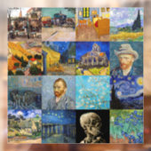 Vincent van Gogh - Masterstuks Mosaic Patchwork Raamsticker (Vel 2)