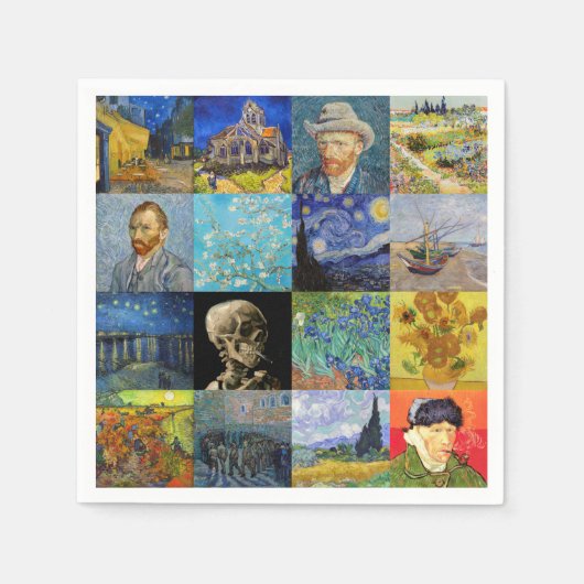 Vincent van Gogh - Masterstuks Mosaic Patchwork Servet (Voorkant)