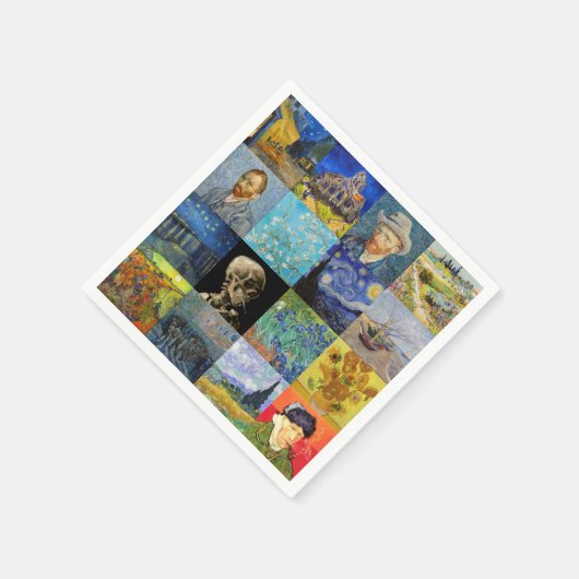 Vincent van Gogh - Masterstuks Mosaic Patchwork Servet (Hoek)