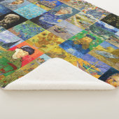 Vincent van Gogh - Masterstuks Mosaic Patchwork Sherpa Deken (3/4)