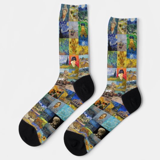 Vincent van Gogh - Masterstuks Mosaic Patchwork Sokken (Links)